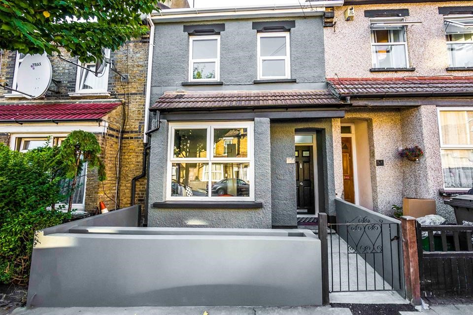 Completed grey-fronted HMO property on Pemdevon Road in Thornton Heath